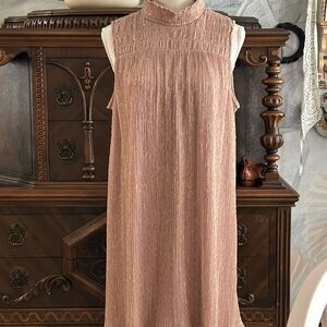 Nine West Shimmering Sleeveless Dress in Rose Gold